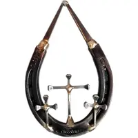 Tlily Hoefijzernagel Wanddecoratie, Metalen Muur Hangende Teken Kunst Sculptuur voor Muur Tuin Buiten Decor