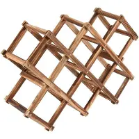 Semoic Houten Wijnrek 10 Flessenhouder Mount Bar Display Plank Opvouwbare Houten Wijnrek Alcohol Neer Care Drinkfleshouders
