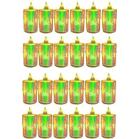 Semoic Vlamloze Theelichtjes 24 Stuks Kristallen LED Theelichtjes op Batterijen, Nepkaarsen, Theelichtjes voor Bruiloft, Date, Diner C