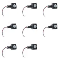 Typecat 8X AC85-265V IP65 Bewegingssensor Verstelbare PIR-Schakelaar Ultradunne LED-Licht PIR Buiten Bewegingssensor Detector, 10Mm Zwart