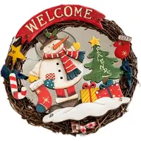 Tlily Kerstversiering Rekwisieten Krans Vakantieversiering Welkom Deurbord Deurhanger Muurhanger B