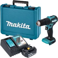 Makita DHP 483 RF1E accu-klopboormachine 18 V 40 Nm borstelloos + 1x accu 3,0 Ah + oplader + koffer