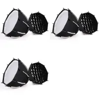 Typecat 3st 30 cm Achthoekige Softbox Bowens-Houder Quick Release Honeycomb Grid Softbox voor ZU60 of M60 COB Fill Light Studio