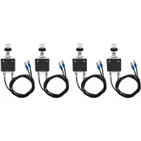 ISTOVO 4X 3 AMP & 5 AMP Drukknop Handmatige Reset-Stroomonderbreker, Automatische Thermische Stroomonderbreker 18AWG Draden en Waterdichte Dop