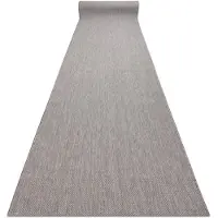 Rugsx Sisal Loper SION Melange plat te weven grijs 80cm 80x200 cm