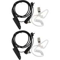 Torribaly 2X Air Acoustic Tube Earpiece Mic Headset PTT for GP380 Portable Radio Walkie Talkie GP 340 GP328 GP1280