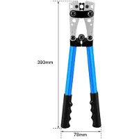 COOAU Draadkniptang - Krimptang - Handtang voor Elektriciens - Voor het Krimpen van Draden en Kabels van 6-50 mm² (AWG 10-1/0) - Blauw
