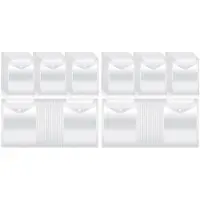 Typecat 100 Stuks Doorzichtige Plastic Enveloppen met Drukknop, Stempel en Matrijsopbergvakken voor School, Thuiskantoor, 7,08 X 9,44 Inch