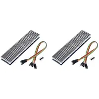 ISTOVO 2X MAX7219 Dot Matrix Module 8x8 Common Cathode LED Display 5V 4-in-1 met DuPont Wires Kabel voor DIY Projecten B