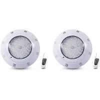 Torribaly 2X Zwembadverlichting 35W Zwembadverlichting met Afstandsbediening RGB Multi Color Outdoor LED Onderwater IP68 Waterdichte Lamp