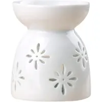 Torribaly Keramische Diffuser Kaarsbrander Keramische Brandende Essentiële Oliën Diffusers Aromatische Lamp -Bloem