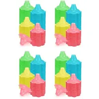 Semoic 800 Stuks Kleurrijke Geschoren Ijsbekers van 4 Oz, Bloemvormige Sneeuwkegelbekers, Lekvrije Plastic Snackijskommen