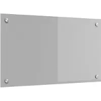 vidaXL Keukenachterwand Lichtgrijs 70 x 40 cm gehard glas
