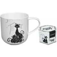 CARMANI Grote Porseleinen Mok 'Crazy Cats' 460ml - Perfect cadeau