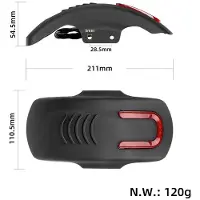 Semoic Achterspatbord voor A1 Elektrische Scooter, Achterspatbord met Achterlicht, Vervangende Accessoires