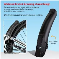 Semoic 2 Stuks Universele Mountainbike Spatbord, MTB Fietsspatborden Achter + voor Mountainbike Modderbeschermingsset, 14.37" L 3.15" B