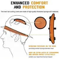 Semoic 3-Set Hard Hat Cooling Liner Accessoires Set, Wasbare Zweetband en Bovenkussens