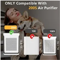 Semoic Vital 200S Pet Care Vervangingsfilter voor Levoit Luchtreinigers, Verbeterde 3-Traps Filtratie