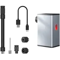 Semoic Universele Fietsbandenpomp, Max. 100 PSI, Draagbare Elektrische Fietspomp, Geluidsarm, Compatibel met Schrader/Presta-Ventielen.