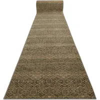 Rugsx KESHAN Wollen loper 1044/53533 Oosters beige / groen 80cm 80x330 cm