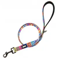 HUGGY DOGGY Lucky Hondenlijn Kort 1.5m L - Kleurrijk & Stevig