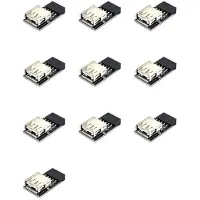 Typecat 10X 9Pin Naar 1 Poort USB-Adapterconnector PC Intern Moederbord 9Pin Naar USB2.0 Type A Vrouwelijke Converter voor Desktopcomputer