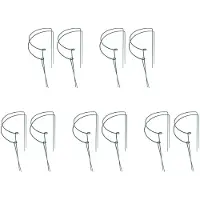 Typecat 20 Stuks Plant Ondersteuning Stakes Ring Kooi Metalen Tuin Plant Stake Groene Half Ronde Plant Ondersteuning Ring Grote Plant Ondersteunt