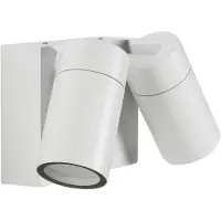 Beliani HOLMS - Wandlamp voor buiten - Wit - Aluminium