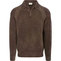 Profuomo Trui rugby kraag bruin