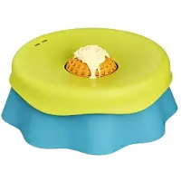 Semoic Langzame Voeder Hondenkommen met Rollende Bal Interactieve Hond Lick Kom voor Vloeibare Traktaties voor Bottenbouillon, Yoghurt