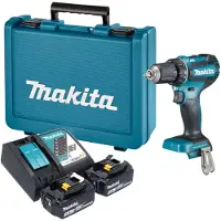 Makita DDF 485 RFE accuboormachine 18 V 50 Nm borstelloos + 2x accu 3,0 Ah + oplader + koffer