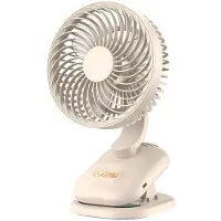 Semoic Clip- Ventilator, Kinderwagen Ventilator 1800mAh Oplaadbare Draagbare Ventilator met 4 Snelheden, 120 Automatische Oscillatie Bureau Ventilator B