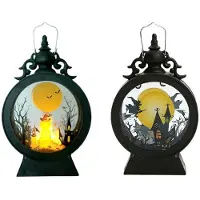 Semoic Horror Halloween LED Windlicht Draagbare Spook Lantaarn Bar Bureau Ornament Halloween Decor Rekwisieten Benodigdheden B