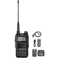 Semoic DM-UV4R 5W 1024CH DMR Digitale Analoge Walkie Talkie AES-256 Encryptie SMS 3500mAh Dual Mode Dual Slot EU Stekker