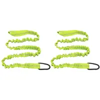 Semoic 2-Delige Set Kajakpeddelkoorden, 90-150 cm Lang, Spiraalvormig met Karabijnhaak en Veiligheidsriem voor Kano, Kajak, Vishengel en Peddel B