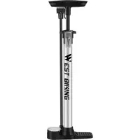 Semoic WEST BIKING 120PSI Fietspomp voor Schrader/Presta-Ventielen, Geschikt voor MTB, Racefiets, Motorfiets en Bal B