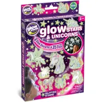 Brainstorm Gloeidende decoratieve stickers: sterren en eenhoorns