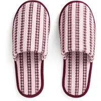 HAY - Waffle Gestreepte Pantoffels - One Size - Koel Roze
