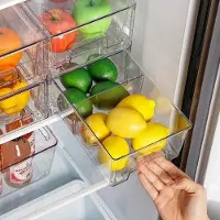 Markenlos Opbergboxen: Set van 4 stapelbare, transparante acryl organizers met handgrepen