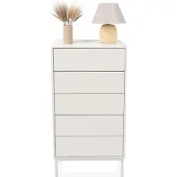 Hjh LIVING Sideboard / commode BJORDAL 55x40x100 cm 5 laden wit