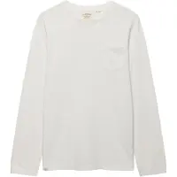 Superdry Katoenen Linnen Longsleeve Top Met Zak White Grootte: S