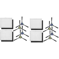 Typecat 2X Reserveonderdelen Die Compatibel Zijn met voor V8S X750 X785 V80 Robotstofzuiger Reserveonderdelen, Hepa-Filters, Zijborstel