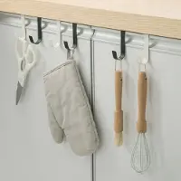 Torribaly Multifunctionele Haken Keukenkast Deur Achterhaak Ophangrek Kleding Kapstok Handdoekhanger Opberghaak Zwart