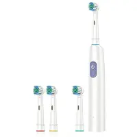 Semoic Geavanceerde 5-Snelheden Elektrische Tandenborstel met 360 Draaiende Zachte Borstelkop, USB Oplaadbaar Wit