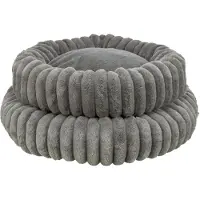 Trixie hondenmand lonni rond brede ribstof antraciet - 50x50x12 cm