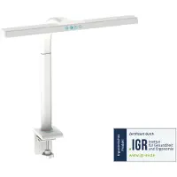 Digitus DA-90491 LED-bureaulamp, LED-bureaulamp met klemvoet, LED-tafellamp, Tafellamp LED, SMD LED 7 W Energielabel: D (A - G) Wit
