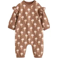 Next Rompertje/body chocoladebruin / lichtbruin / rosa / wit