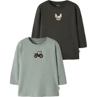 Name it Shirt 'NMMLance' lichtbruin / lichtgroen / donkergroen / zwart