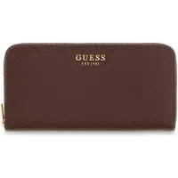 GUESS portemonnee Danielle SLG Zip Around Wallet Brown donkerbruin