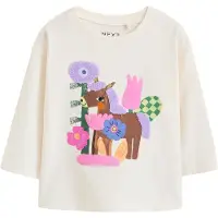 Next Shirt 'Pferd' ecru / bruin / sering / rosa